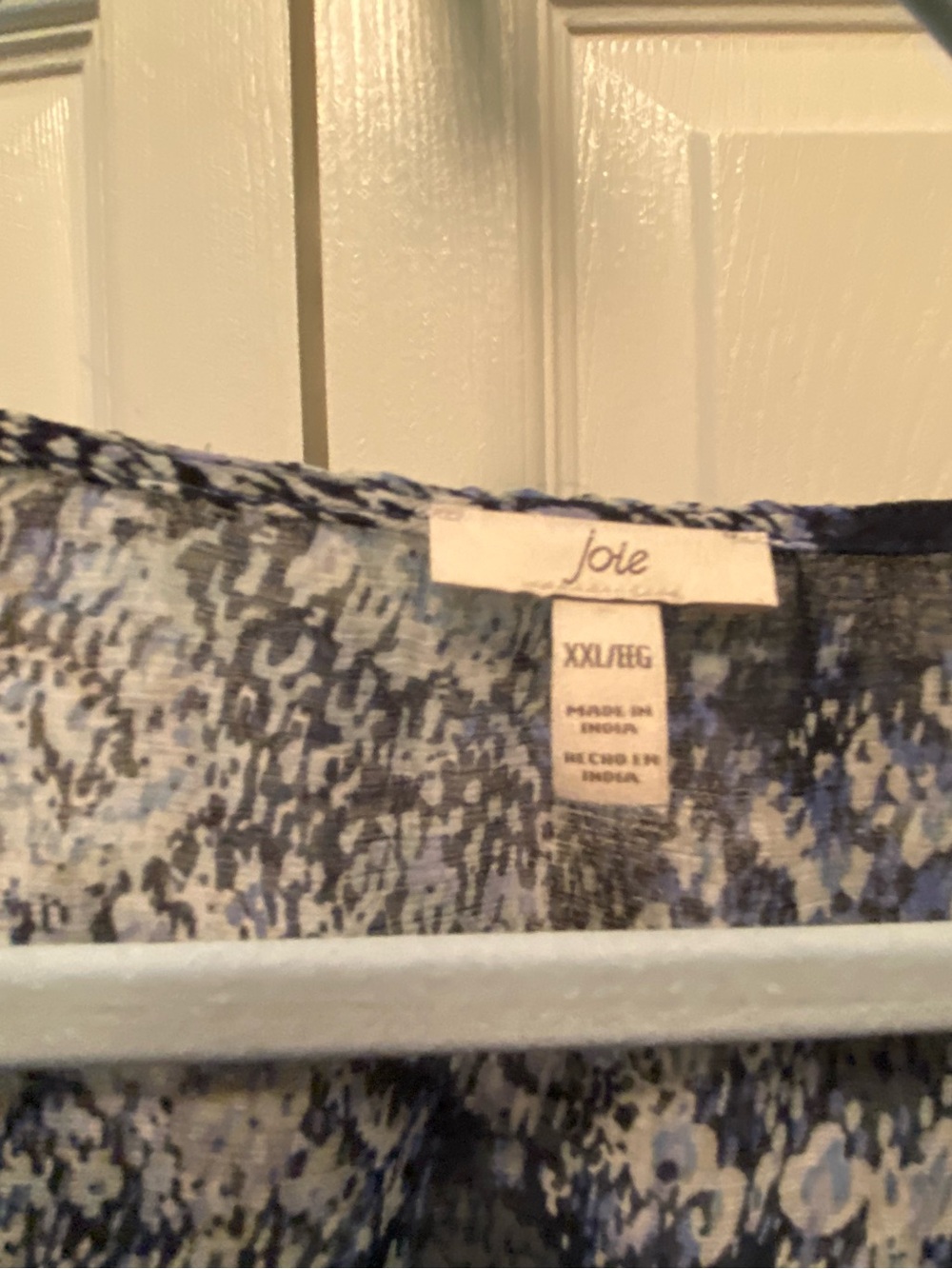 Joie Blue & White Flowy Boho-Chic/Peasant Style/Paisley Pattern Maxi Dress XXL - Picture 2 of 16